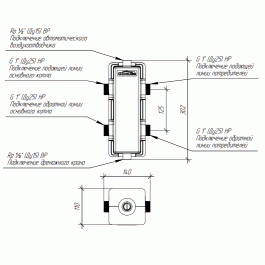 Гидрострелка нержавеющая Gidruss GRSS-60-25 EPP до 60 кВт 1" EPP-термоизоляция