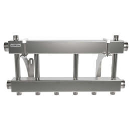 Коллектор нержавеющий модульный Gidruss MKSS-250-3х25 до 250 кВт 2" 3 контура