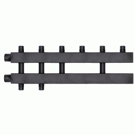 Коллектор Warme WKD.140.К.3+1 Дублер компакт (черная сталь) на 4 контура 90-140 кВт