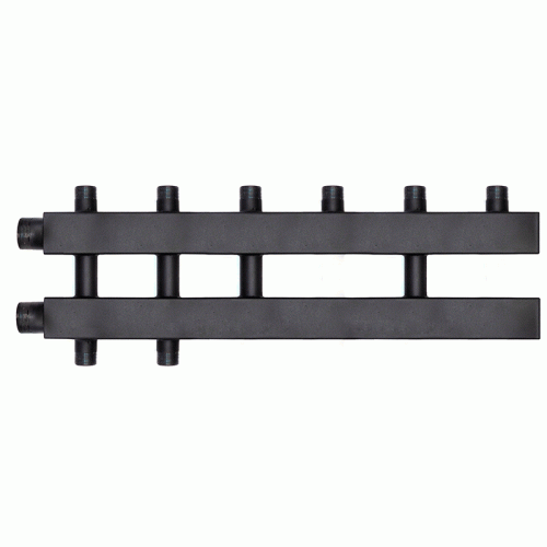 Коллектор Warme WKD.140.К.3+1 Дублер компакт (черная сталь) на 4 контура 90-140 кВт