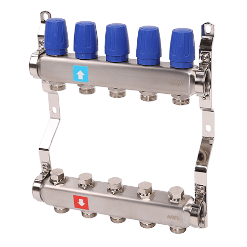 Коллектор в сборе без расходомеров MVI 1"х3/4"ЕК 5 выходов
