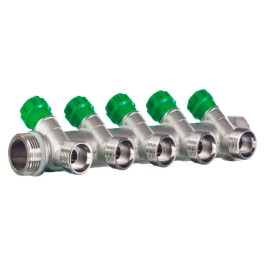 Коллектор распределительный 45° Tim на 5 выходов 3/4"x1/2"