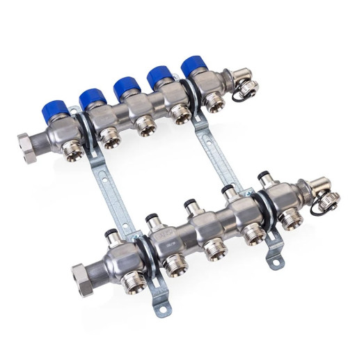 Коллекторная группа Hansa FBH-53 тип 25 1"х3/4" EK 12 контуров, нержавеющая сталь