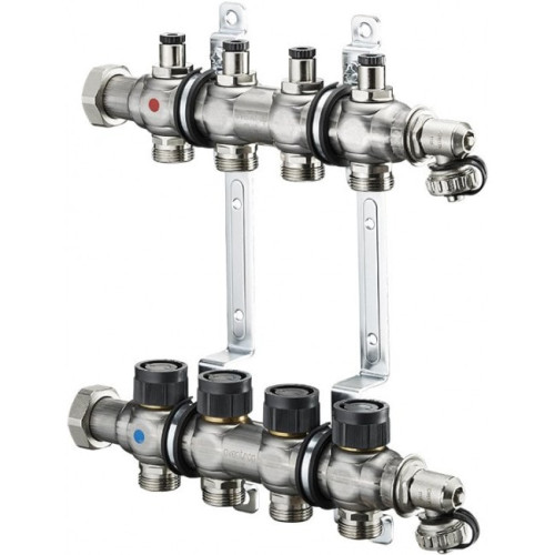 Коллектор OVENTROP MULTIDIS SF 1" 4ХG 3/4 1404554 четыре контура Коллектор OVENTROP MULTIDIS SF 1" 4ХG 3/4 1404554 четыре контура