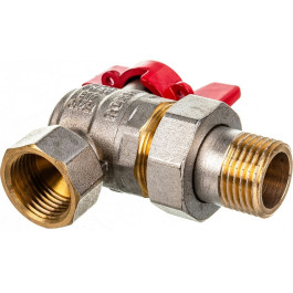 Кран шаровой угловой Rommer с американкой 1" ВН/НР ручка-бабочка