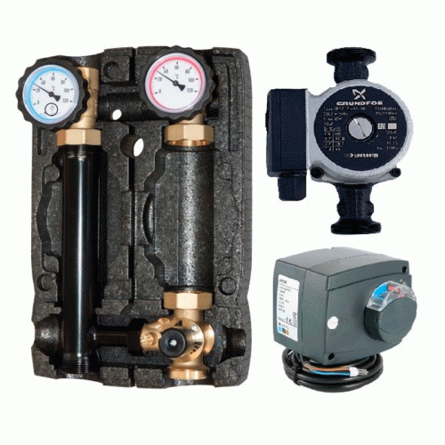 Насосная группа Hoobs 1" ВРх1 1/2"НР с насосом UPSO25-60 и 3-х ходовым клапаном и сервоприводом Насосная группа Hoobs 1" ВРх1 1/2"НР с насосом UPSO25-60 и 3-х ходовым клапаном и сервоприводом