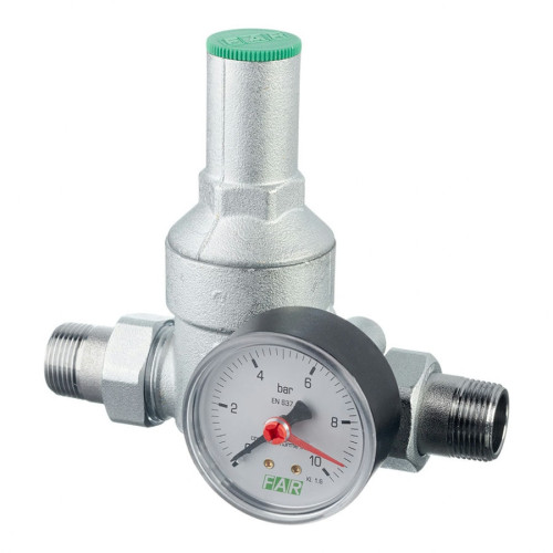 Редуктор давления с манометром 3/4 FAR нр/нр (FA 2815 34) Редуктор давления с манометром 3/4 FAR нр/нр (FA 2815 34)