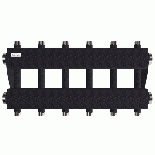 Коллектор модульный Gidruss MK-150-6DUх25 до 150 кВт 1 1/2" 7 контуров Коллектор модульный Gidruss MK-150-6DUх25 до 150 кВт 1 1/2" 7 контуров