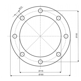 ТЭН Drazice SE378 9,5-12,7-19 380 Вт с фланцевым подсоединением для бойлеров модели OKC (OKCE) NTR. арт. 100541511