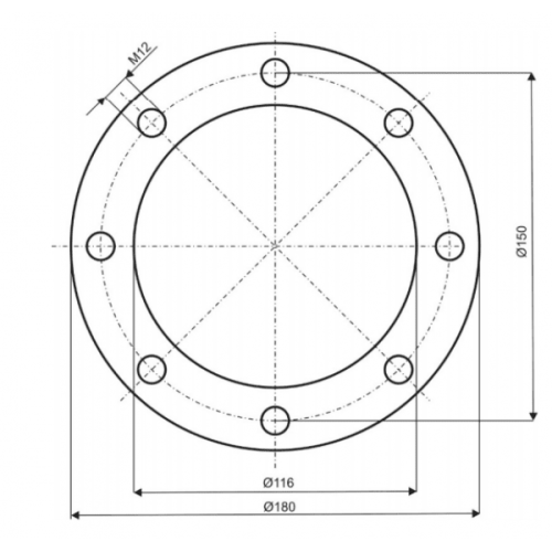 ТЭН Drazice RDU 18-2,5 с фланцевым подсоединением для бойлеров модели OKC (OKCE) NTR. арт. 100641124