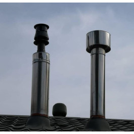 Вертикальный дымоход проход через крышу для котла Vaillant арт. 303800