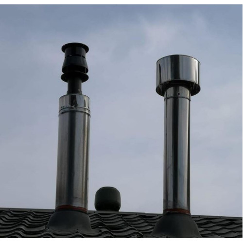 Вертикальный дымоход проход через крышу для котла Vaillant арт. 303800