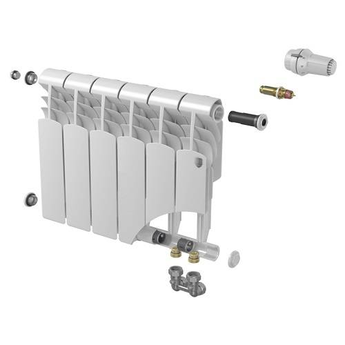Биметаллический радиатор Royal Thermo Vittoria VD 300 VDR80 с нижним подключением (12 секции)