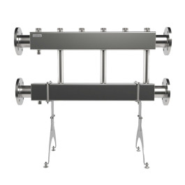 Коллектор нержавеющий модульный Gidruss MKSS-600-3х32 до 600 кВт ДУ80 3 контура