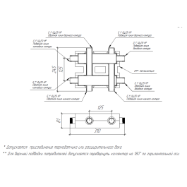 Коллектор модульный Gidruss MK-60-3DU.EPP до 60 кВт 1" 3 контура EPP термоизоляция