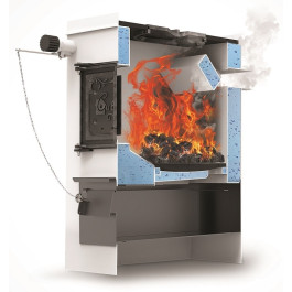 Твердотопливный котел с варочной плитой СИБИРЬ КВО 10 ТПЭ (подкл. слева/справа)