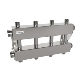 Коллектор нержавеющий модульный Gidruss MKSS-150-4DUх25 до 150 кВт 1 1/2" 5 контуров