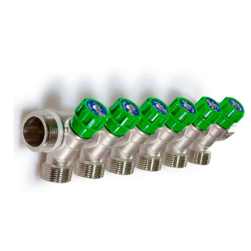 Коллектор распределительный 45° Tim на 6 выходов 3/4"x1/2" Коллектор распределительный 45° Tim на 6 выходов 3/4"x1/2"