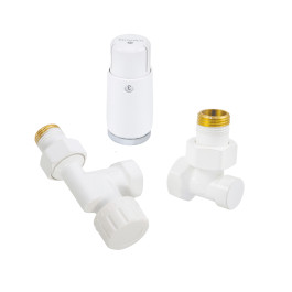 Комплект подключения SCHLOSSER STANDARD MINI 1/2" осевой белый с термоголовкой MINI