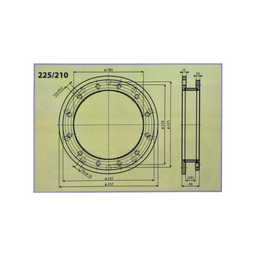 Фланец для установки Тэна Drazice 225/210 арт. 100641133