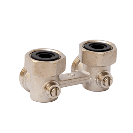 Узел нижнего подключения угловой, с шаровым затвором MVI 3/4"*3/4" арт. TR.425.0505