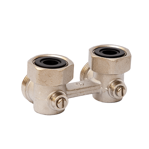 Узел нижнего подключения угловой, с шаровым затвором MVI 3/4"*3/4" арт. TR.425.0505