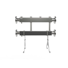 Коллектор нержавеющий модульный Gidruss MKSS-600-2х50 до 600 кВт ДУ80 2 контура