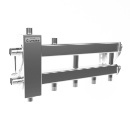 Коллектор нержавеющий Gidruss BMSS-40-3D до 40 кВт 3/4" 2-3 контура