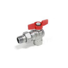 Кран шаровой американка угловой Giacomini 1" ручка-бабочка арт. R789X007