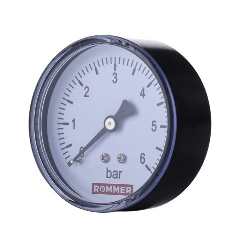 Манометр аксиальный Rommer 63 мм 1/4" 0-6 бар