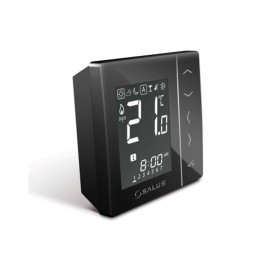 Беспроводной цифровой термостат Salus VS20BRF чёрный с сенсорным экраном