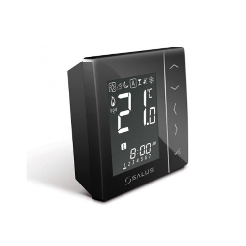 Беспроводной цифровой термостат Salus VS20BRF чёрный с сенсорным экраном