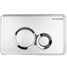 Клавиша смыва Bettoserb DUO хром матовый/хром глянец