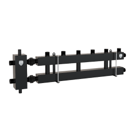 Блок коллекторный на 3(4) выхода, стрелка 60 кВт, в комплекте с кронштейнами