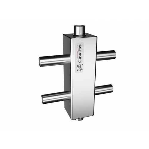 Гидрострелка нержавеющая Gidruss GRSS-40-22PF до 40 кВт под пресс-фитинги 22 мм Гидрострелка нержавеющая Gidruss GRSS-40-22PF до 40 кВт под пресс-фитинги 22 мм