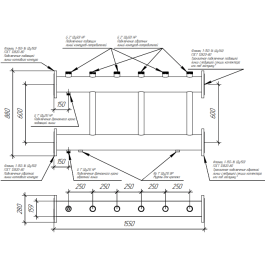 Коллектор модульный Gidruss MK-2000-3х50 до 2000 кВт ДУ 150 3 контура