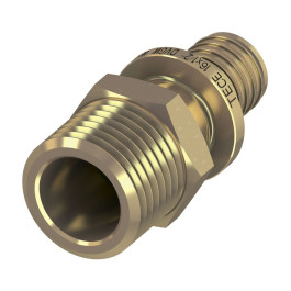Соединение прямое с НР резьбой TECEflex 16х1/2" мм латунь