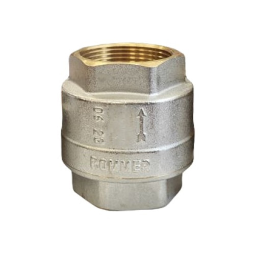 Клапан обратный Rommer 1/2" пружинный муфтовый металлическое седло Клапан обратный Rommer 1/2" пружинный муфтовый металлическое седло