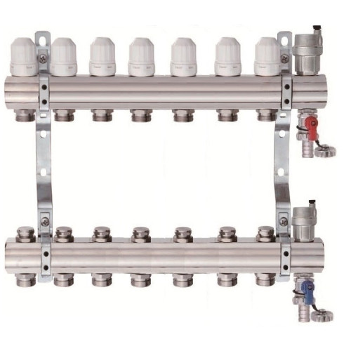 Коллектор для отопления Tim на 7 выходов (арт.KB007) Коллектор для отопления Tim на 7 выходов (арт.KB007)