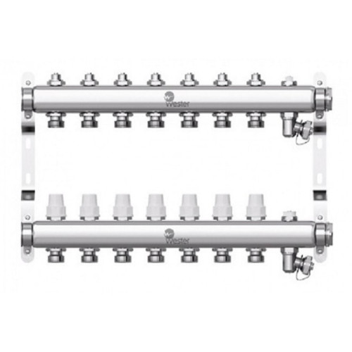Коллектор с регулирующими вентилями Wester W903 1"x3/4" 7 контуров