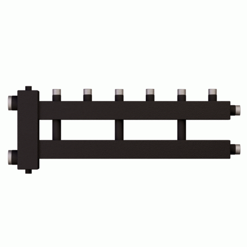 Коллектор с гидроразделителем Warme WKD.R.122.3+1 Дублер рядный (черная сталь) на 4 контура до 122 кВт Коллектор с гидроразделителем Warme WKD.R.122.3+1 Дублер рядный (черная сталь) на 4 контура до 122 кВт