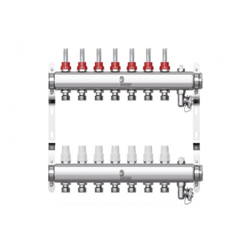 Коллектор с расходомерами Wester W902 1"x3/4" 7 контуров Коллектор с расходомерами Wester W902 1"x3/4" 7 контуров