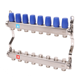 Коллектор в сборе без расходомеров MVI 1"х3/4"ЕК 8 выходов