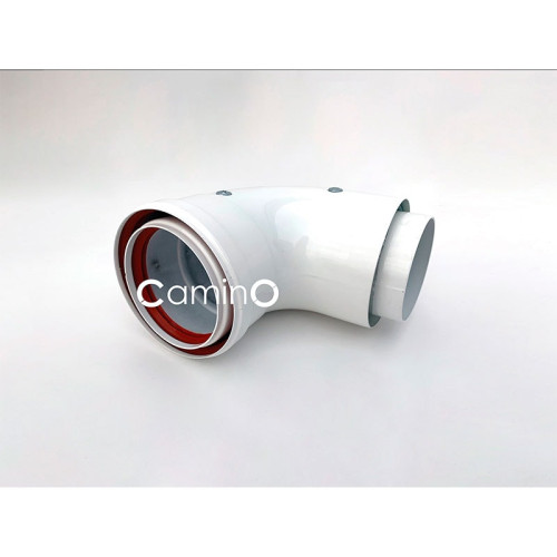 Угол 90° Camino утеплённый для дымохода 80 мм раструб-хомут Угол 90° Camino утеплённый для дымохода 80 мм раструб-хомут