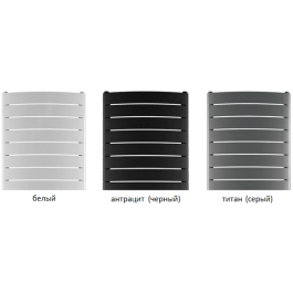 Вертикальный радиатор Rifar Convex - 18 секций цвет Титан нижнее разнесенное подключение