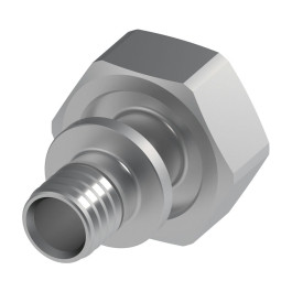 Соединение прямое с ВР резьбой TECEflex под евроконус 16х3/4" мм латунь