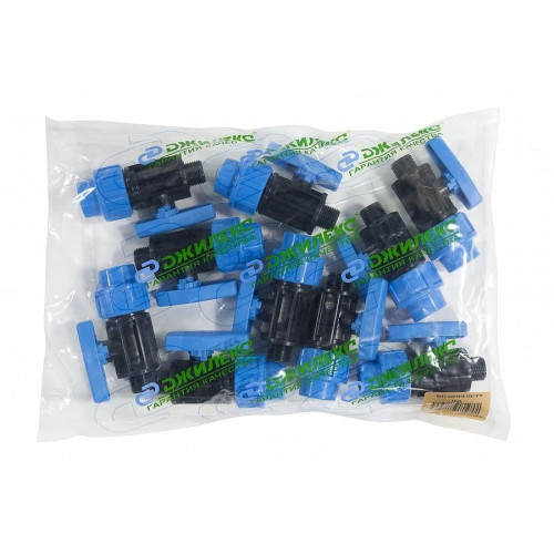 Кран шаровый ПНД Джилекс 25х3/4" с наружной резьбой