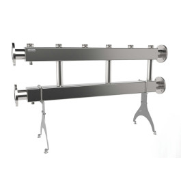 Коллектор нержавеющий модульный Gidruss MKSS-600-3х50 до 600 кВт ДУ80 3 контура