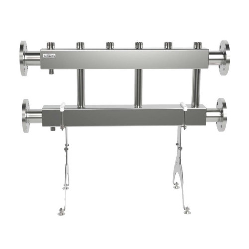 Коллектор нержавеющий модульный Gidruss MKSS-400-3х32 до 400 кВт ДУ65 3 контура