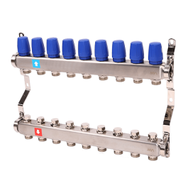 Коллектор в сборе без расходомеров MVI 1"х3/4"ЕК 9 выходов